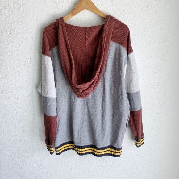 Free People Naomi Hoodie Oversized Distressed Sz Small - Picture 3 of 6